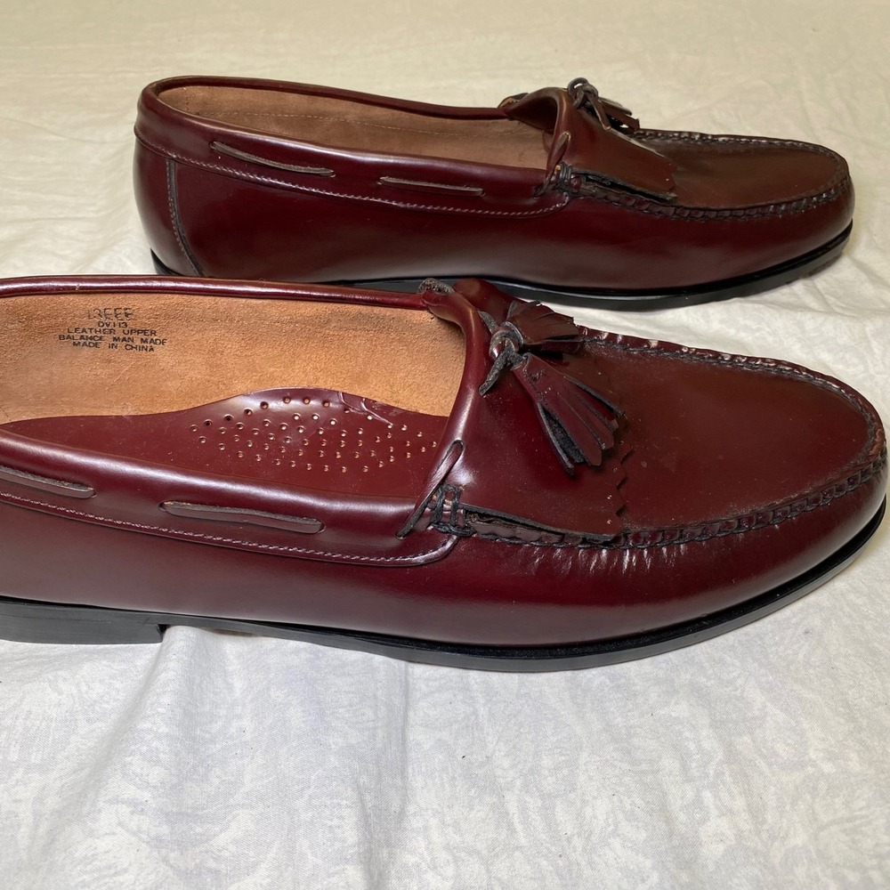 Stuart McGuire Tassel Loafers Mens 13 EEE Burgundy Leather Slip On Dress Shoes - Picture 13 of 16